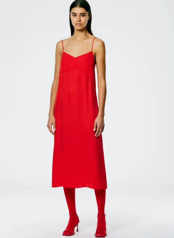 Tibi The Slip Dress Red Sale