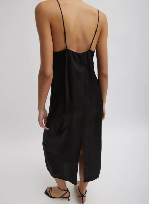 Tibi The Slip Dress Black Clearance