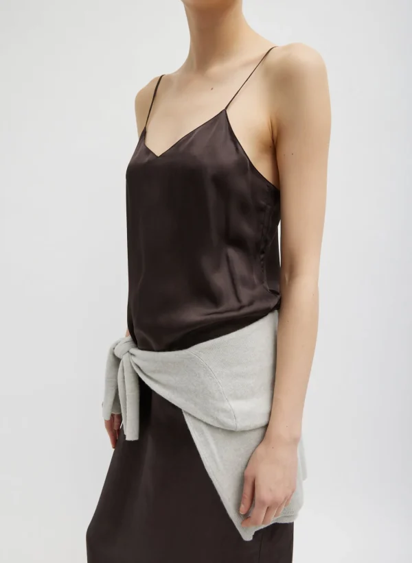 Tibi The Slip Dress Brown Fashion