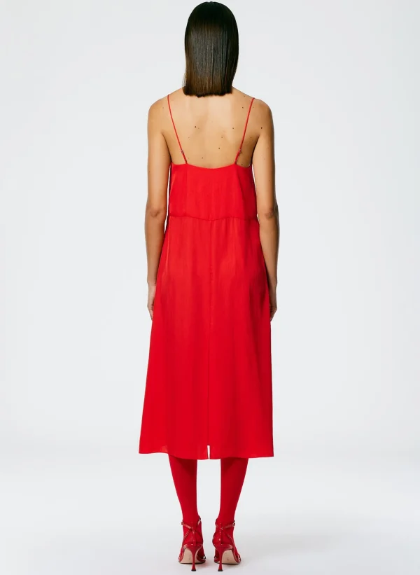 Tibi The Slip Dress Red Sale
