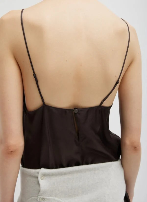 Tibi The Slip Dress Brown Fashion