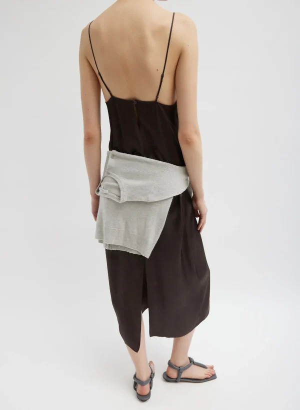 Tibi The Slip Dress Brown Fashion