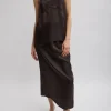 Tibi The Slip Skirt Brown Fashion