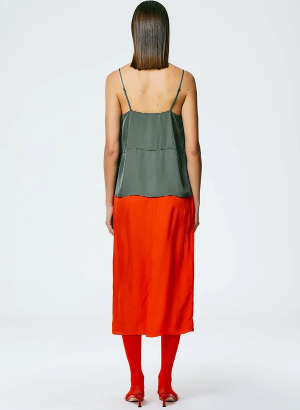 Tibi The Slip Skirt Red Shop
