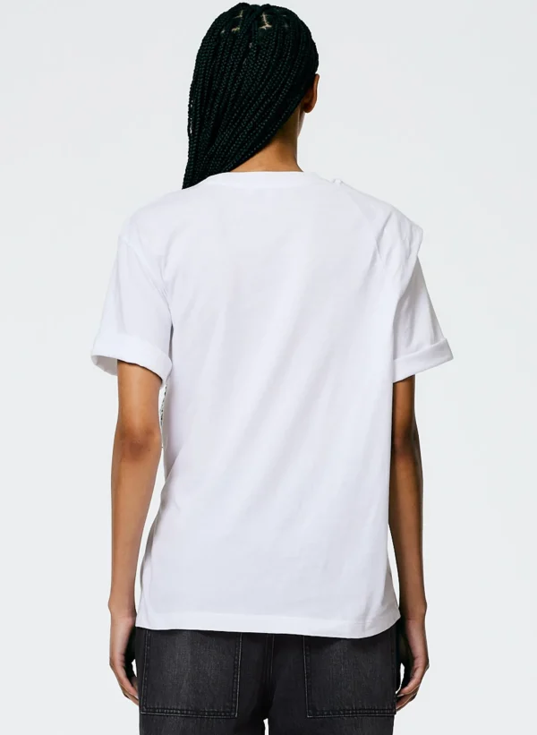 Tibi Tie T-Shirt White Cheap