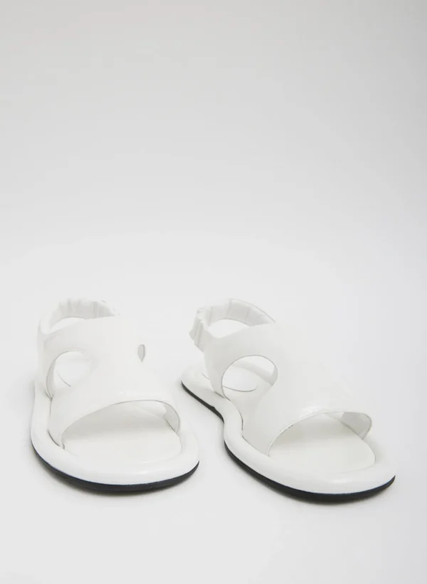Tibi Tom Naplack Sandal Optic White Fashion