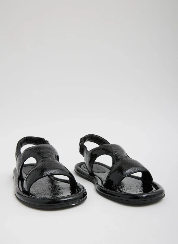 Tibi Tom Naplack Sandal Black New