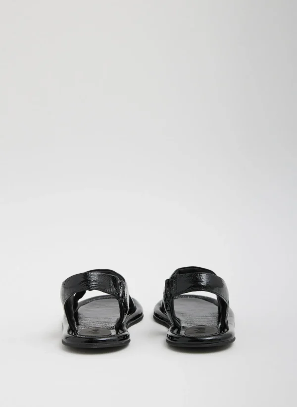 Tibi Tom Naplack Sandal Black New