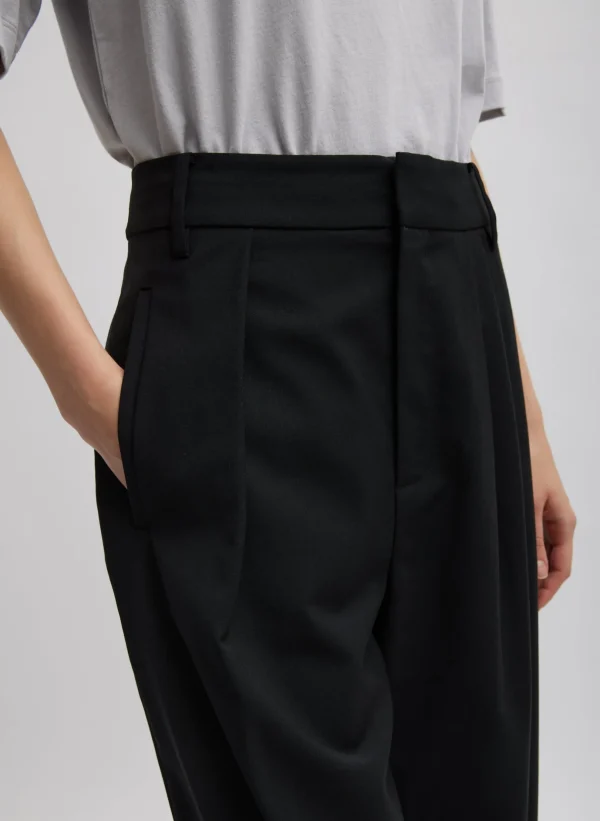Tibi Tropical Wool Stella Pant Black Cheap