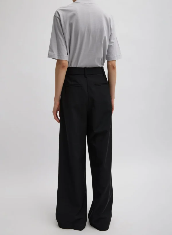 Tibi Tropical Wool Stella Pant Black Cheap