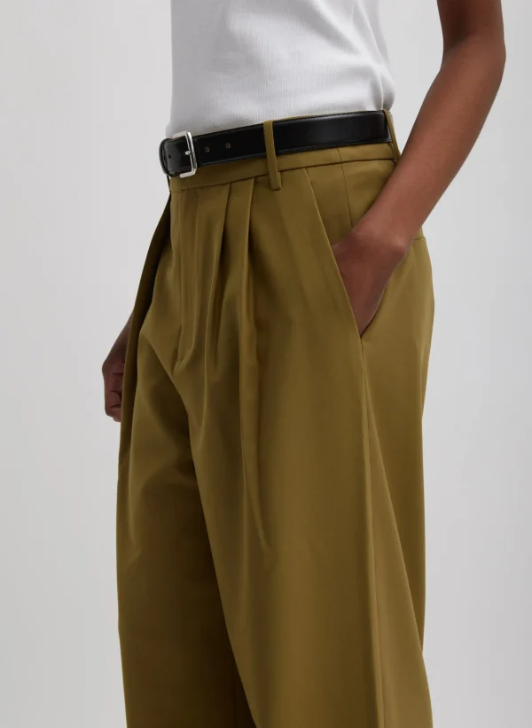 Tibi Tropical Wool Stella Pant Dark Hazel Clearance