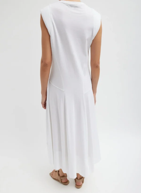 Tibi T-Shirt Sleeveless Dress White Flash Sale