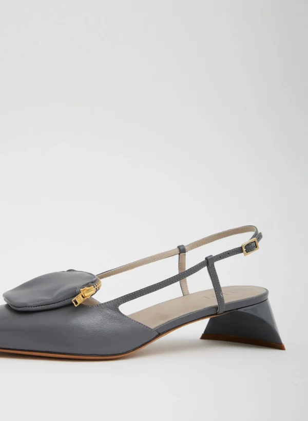 Tibi Victor Slingback Grey Clearance