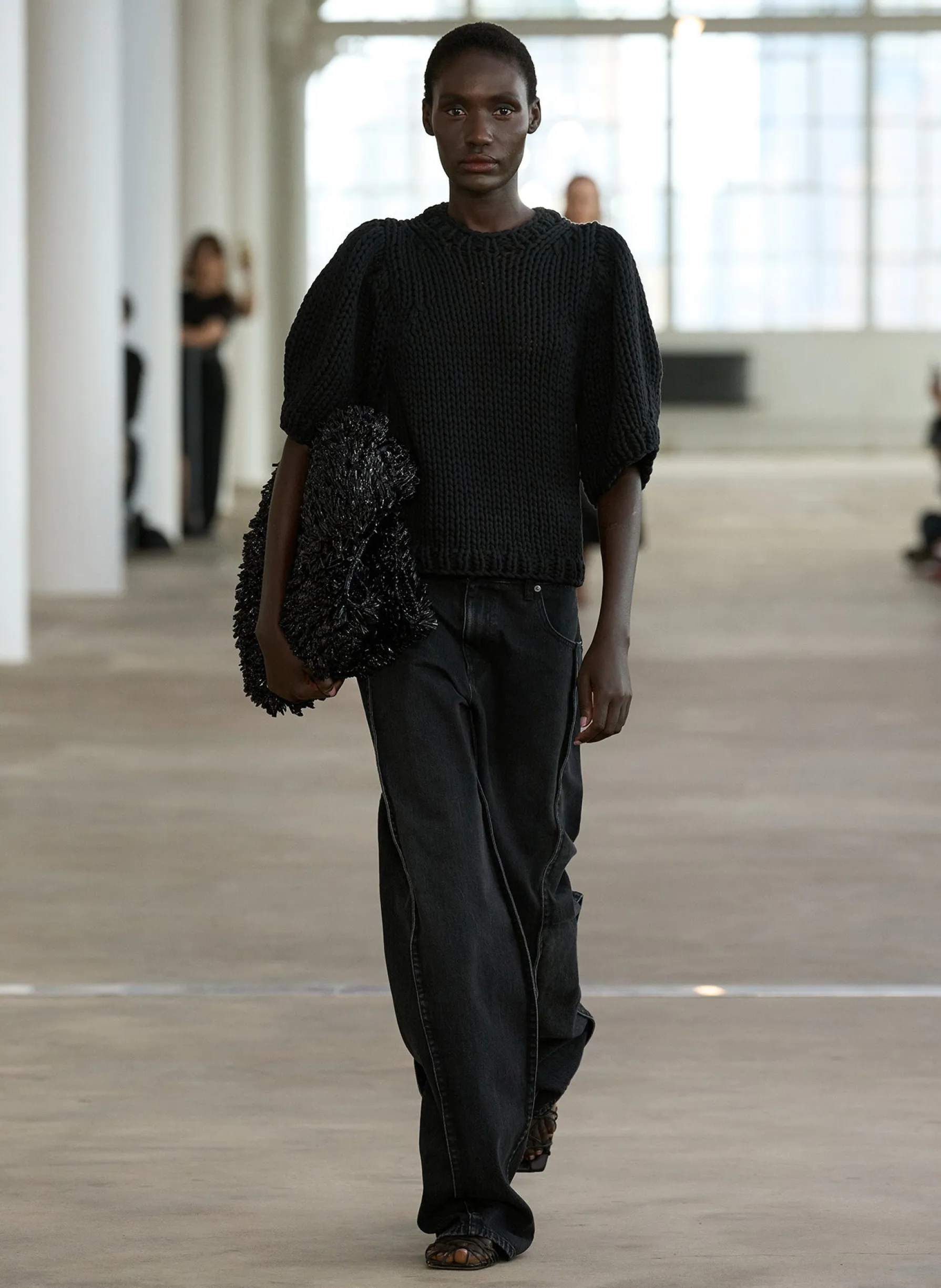 Tibi Denim Tuck Jean Vintage Black Hot