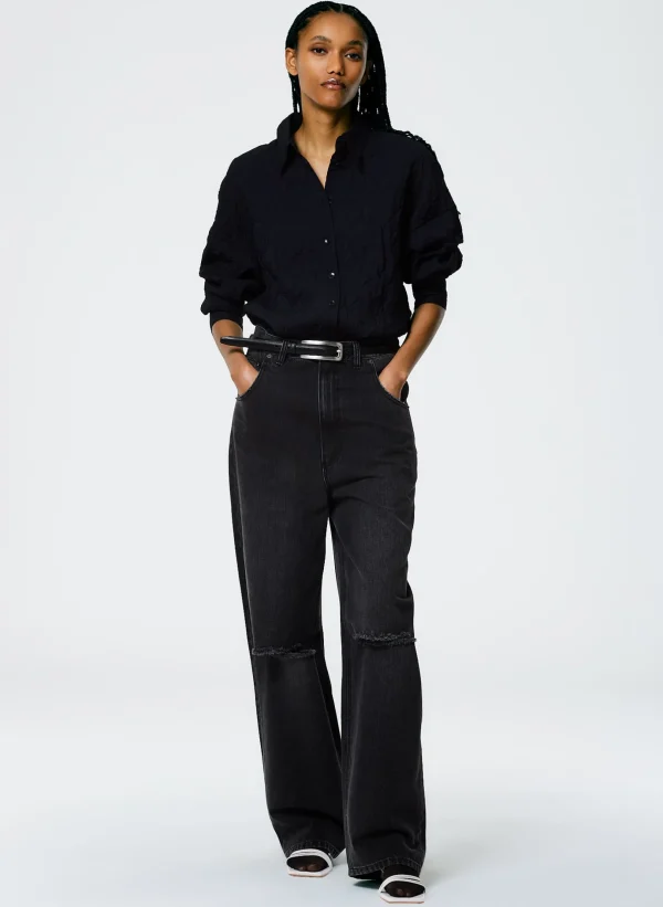 Tibi Vintage Wash Black Denim Ryder Jean Vintage Black Cheap